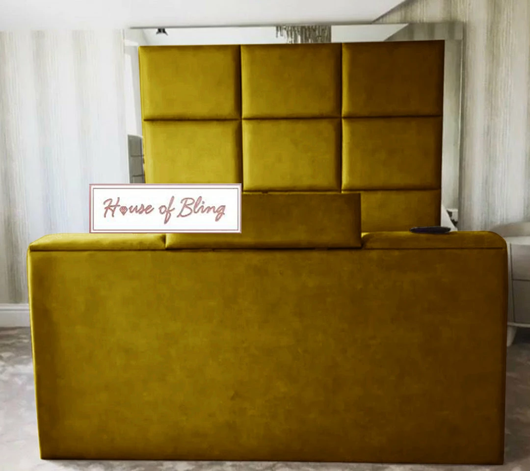 House Of Bling Furniture Boutique Harley Mirrored TV Bed Luxury Beds 7 House Of Bling Furniture Boutique Harley Mirrored TV Bed Luxury Beds