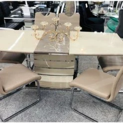 House Of Bling Furniture Milano Extending Dining Table And Chairs