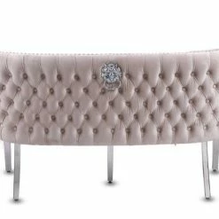 House Of Bling Furniture Boutique Valentino Bench Cream Dining Chairs