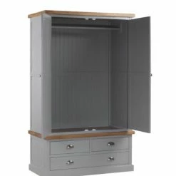House Of Bling Furniture Boutique Byland Grey Pine Wardrobe