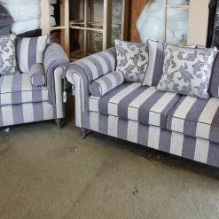 House Of Bling Furniture Boutique Royal Windsor Sofa In Grey