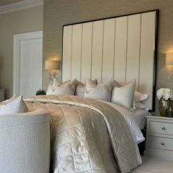 House Of Bling Furniture Boutique Luxury Beds Linear Wallboard Complete With Divan Bed Base