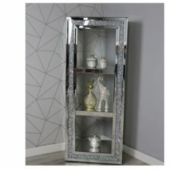 House Of Bling Furniture Boutique Cabinets 3 Tier Shelving Unit Crushed Diamond