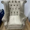 House Of Bling Furniture Boutique Queen Ann Chair In Mink