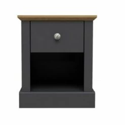 House Of Bling Furniture Boutique Bedside Cabinets Plymouth Bedside Drawers Lamp Table Grey