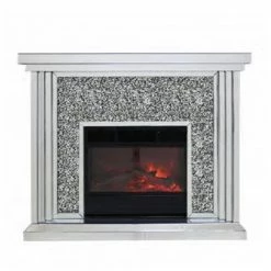 House Of Bling Furniture Boutique Tiered Crushed Diamond Fireplace