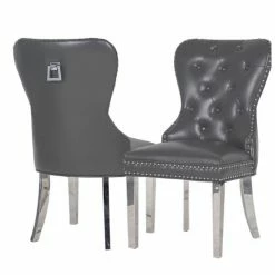 House Of Bling Furniture Boutique Dining Chairs Oxford Leather Knocker Chairs