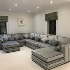 House Of Bling Furniture Boutique Luxury Linear Thomas U Shape Sofa With Chaise End