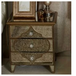 House Of Bling Furniture Boutique Morocco Range 3 Drawer Morocco Table Bedside Units