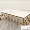 House Of Bling Furniture Boutique Lara Geo Coffee Table In Gold