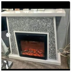 House Of Bling Furniture Boutique Fire Places White Gloss Tara Fire Place