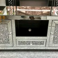 House Of Bling Furniture Boutique Crushed Diamond Tv Cabinet TV Cabinets