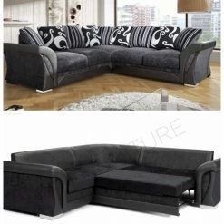 House Of Bling Furniture Boutique Nasser Sofa Bed Black