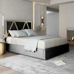 House Of Bling Furniture Boutique Texas Luxury Metal Trim Bed