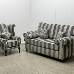 House Of Bling Furniture Boutique Royal Windsor Sofa In Grey.