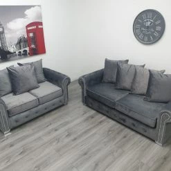 House Of Bling Furniture Boutique Yasmin Chesterfield Sofa Set