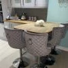 House Of Bling Furniture Boutique Lara Knocker Bar Stools Light Grey