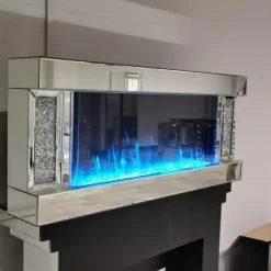 House Of Bling Furniture Boutique Wall Mounted Floating LED Fireplace