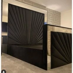 House Of Bling Furniture Boutique Grand Peacock Mirrored Bed