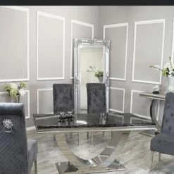 House Of Bling Furniture Boutique Madrid Black Marble Table With Knocker Chairs Dining Tables And Chairs Sets