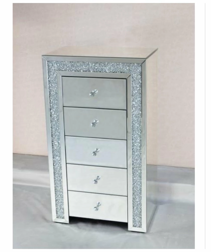 House Of Bling Furniture Boutique Crushed Diamond Tall Boy Chest 4 House Of Bling Furniture Boutique Crushed Diamond Tall Boy Chest