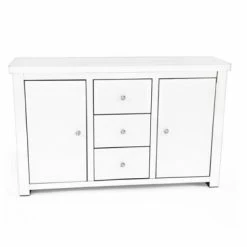 House Of Bling Furniture Boutique London 3 Drawer Cabinet Bianca Range