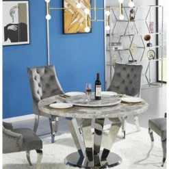 House Of Bling Furniture Boutique Ariana Marble Table Only