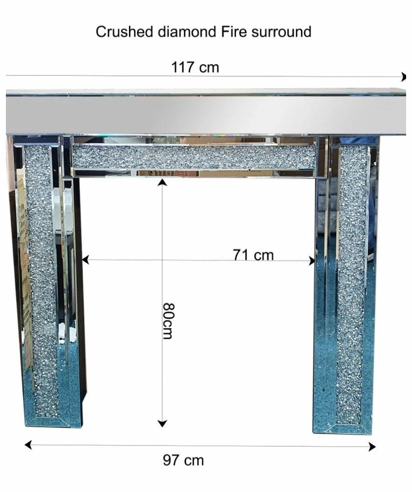 House Of Bling Furniture Boutique Crushed Diamond Fire Surround Unit Only 5 House Of Bling Furniture Boutique Crushed Diamond Fire Surround Unit Only