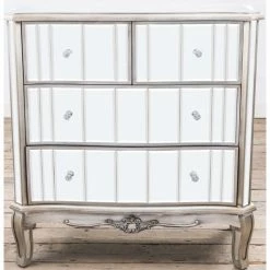 House Of Bling Furniture Boutique Anna Antique Silver French Chest Of Drawers
