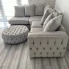 House Of Bling Furniture Boutique Sofas Royal Elsa Curved Sofa Complete With Footstool