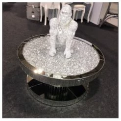 House Of Bling Furniture Boutique Crushed Diamond Round Coffee Table Coffee Tables
