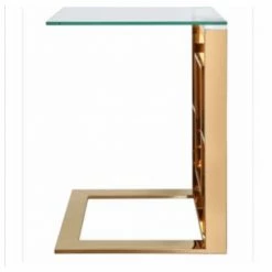 House Of Bling Furniture Boutique Lara Gold Apex Style Upright End Table Side Tables