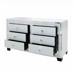 House Of Bling Furniture Boutique Atlanta White Chest Of 6 Drawers