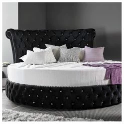 House Of Bling Furniture Boutique Round Rio Bed Complete With Mattress