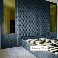 House Of Bling Furniture Boutique Luxury Chesterfield Bed Complete With Mirrors