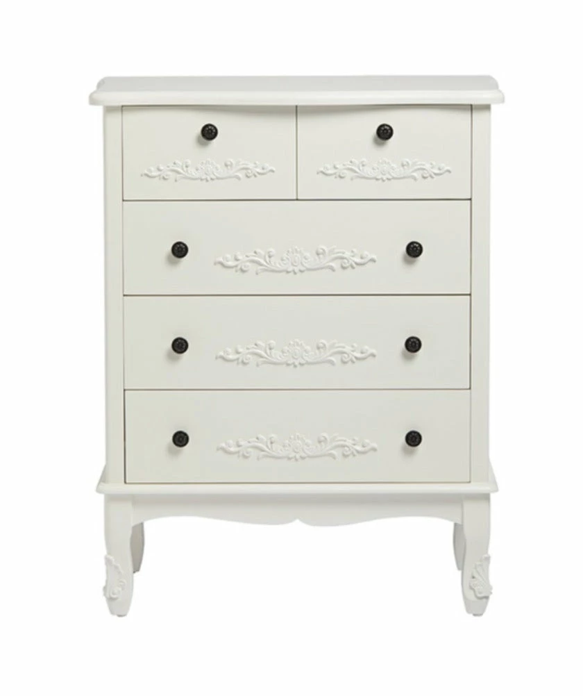 House Of Bling Furniture Boutique Antionette Chest Of 5 Drawers White 4 House Of Bling Furniture Boutique Antionette Chest Of 5 Drawers White