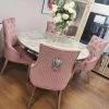 House Of Bling Furniture Boutique Dining Tables Oxford Dining With Knocker Chairs Pink