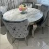House Of Bling Furniture Boutique Oxford Table With Grey Valentino Chairs