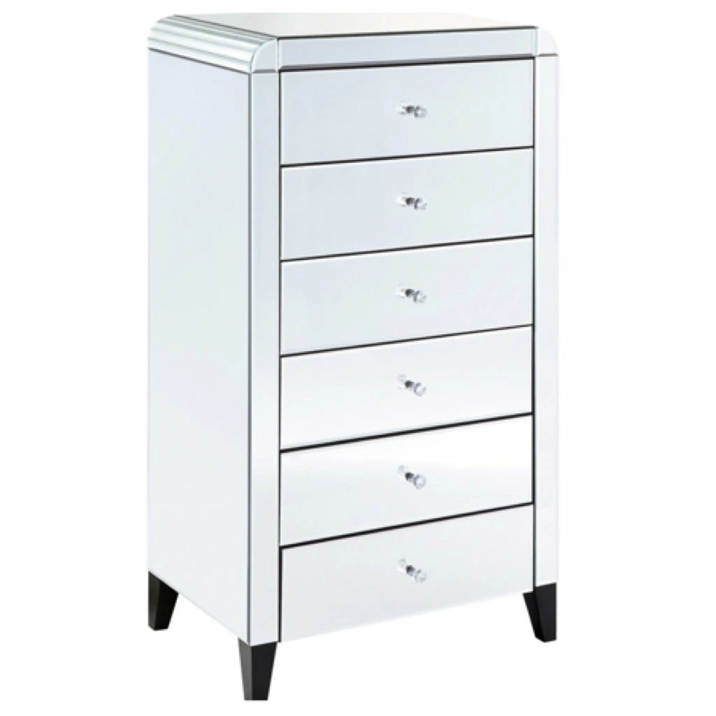 House Of Bling Furniture Boutique Curved Clear Mirror Tallboy Chest Of Drawers 3 House Of Bling Furniture Boutique Curved Clear Mirror Tallboy Chest Of Drawers