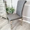 House Of Bling Furniture Boutique Dark Grey Leather Paris Chair Dining Chairs 2 House Of Bling Furniture Boutique Dark Grey Leather Paris Chair Dining Chairs