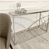 House Of Bling Furniture Boutique Oxford Console Table Chrome With Ash Stone Top