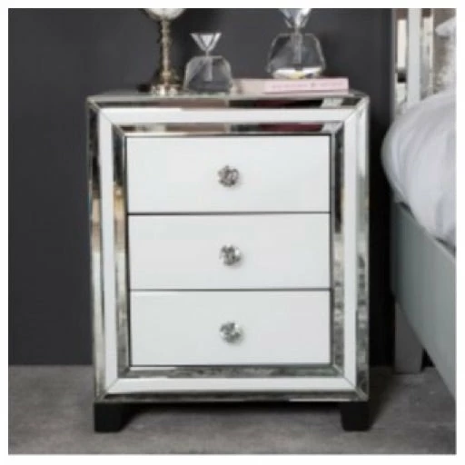 House Of Bling Furniture Boutique Bedside Cabinets White Atlanta 3 Drawer Bedside Tables 4 House Of Bling Furniture Boutique Bedside Cabinets White Atlanta 3 Drawer Bedside Tables
