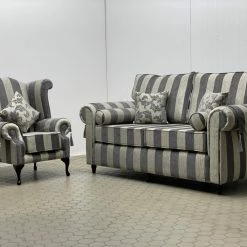 House Of Bling Furniture Boutique Royal Windsor Sofa In Grey.