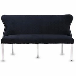 House Of Bling Furniture Boutique Valentino Bench Black Dining Chairs