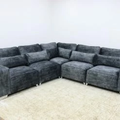 House Of Bling Furniture Corner Sofas Hunter Corner Sofa In Monaco Fabric