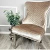 House Of Bling Furniture Boutique Valentino Champagne Velvet Chairs Dining Chairs