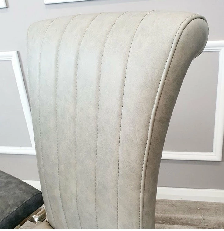 House Of Bling Furniture Boutique Platinum Leather Paris Chair Dining Chairs 5 House Of Bling Furniture Boutique Platinum Leather Paris Chair Dining Chairs