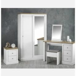 House Of Bling Furniture Boutique Plymouth Sliding Wardrobe White