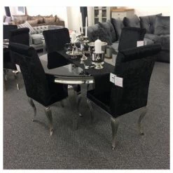 House Of Bling Furniture Boutique Dining Tables Oxford Round Table With 4 Paris Chairs