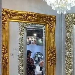 House Of Bling Furniture Mirrors Milano Gold Medium Mirror